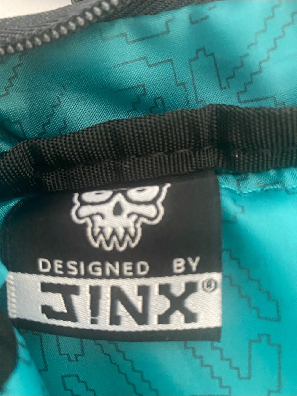 Men's Gray Pixel-Pattern Backpack - Picture 4 of 5